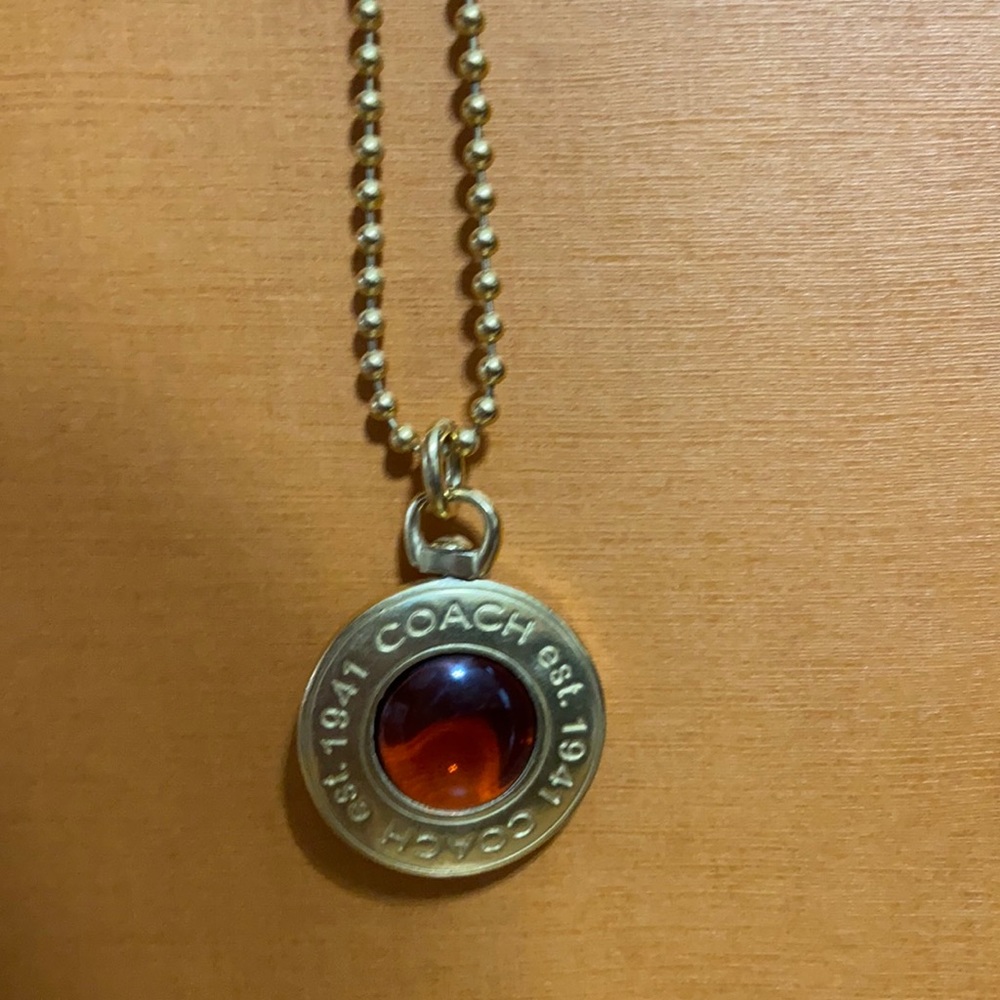 Coach medallion necklace